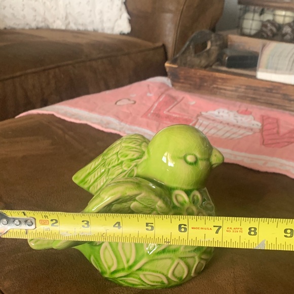 Green Ceramic Bird Figurine - Picture 5 of 6